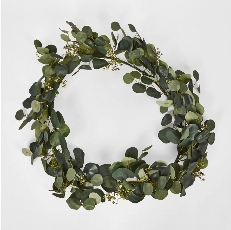 182cm Silver Dollar Leaf Garland with seed