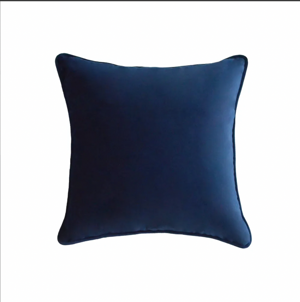 Throw Cushion Navy Velvet