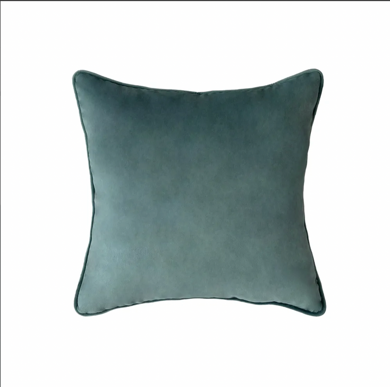 Throw Cushion Teal Velvet