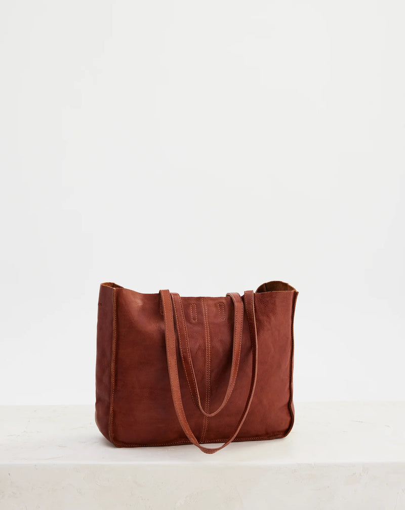 Tumbled Baby Unlined Tote- Tan