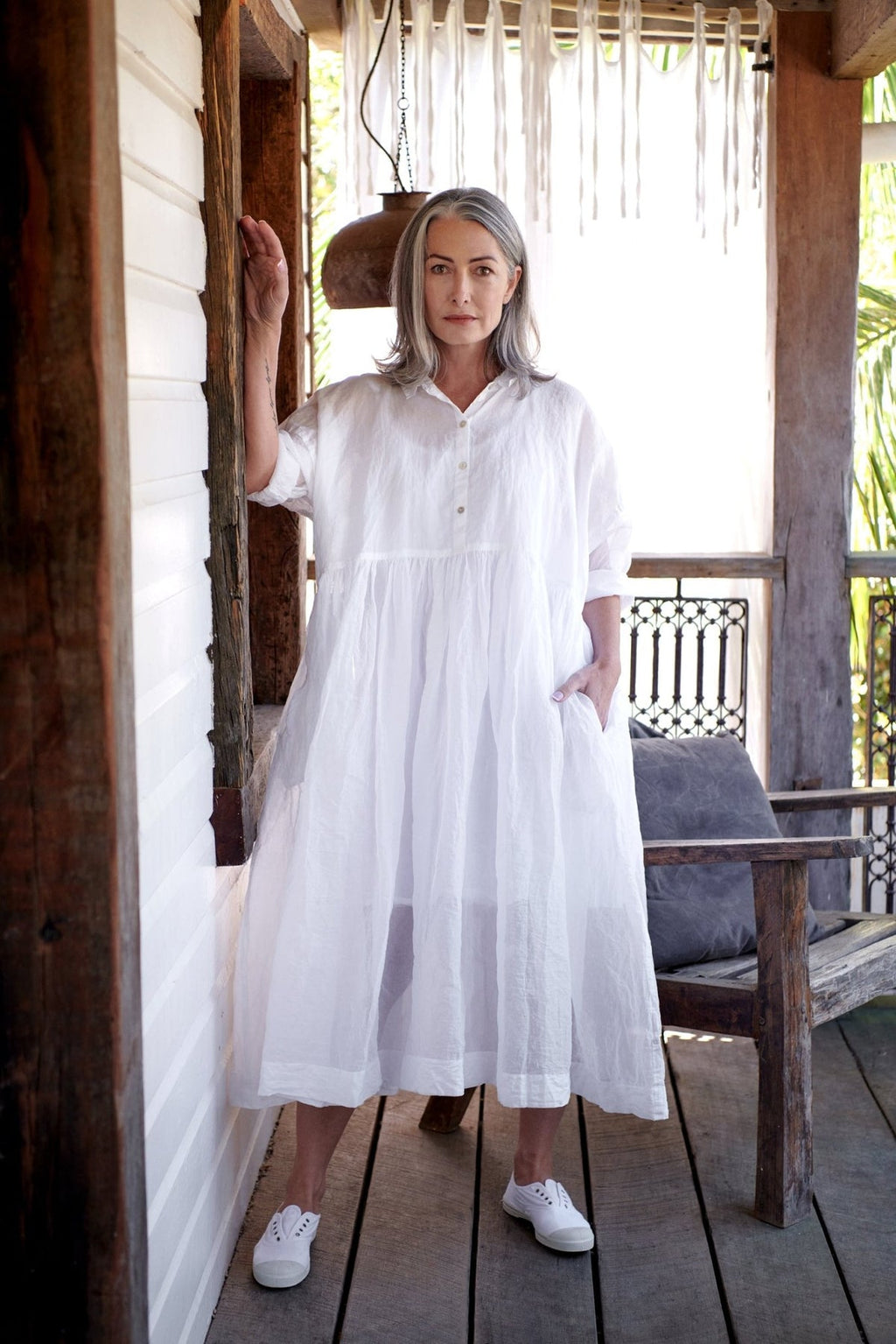 Edith Cotton Organdy Dress - One Size