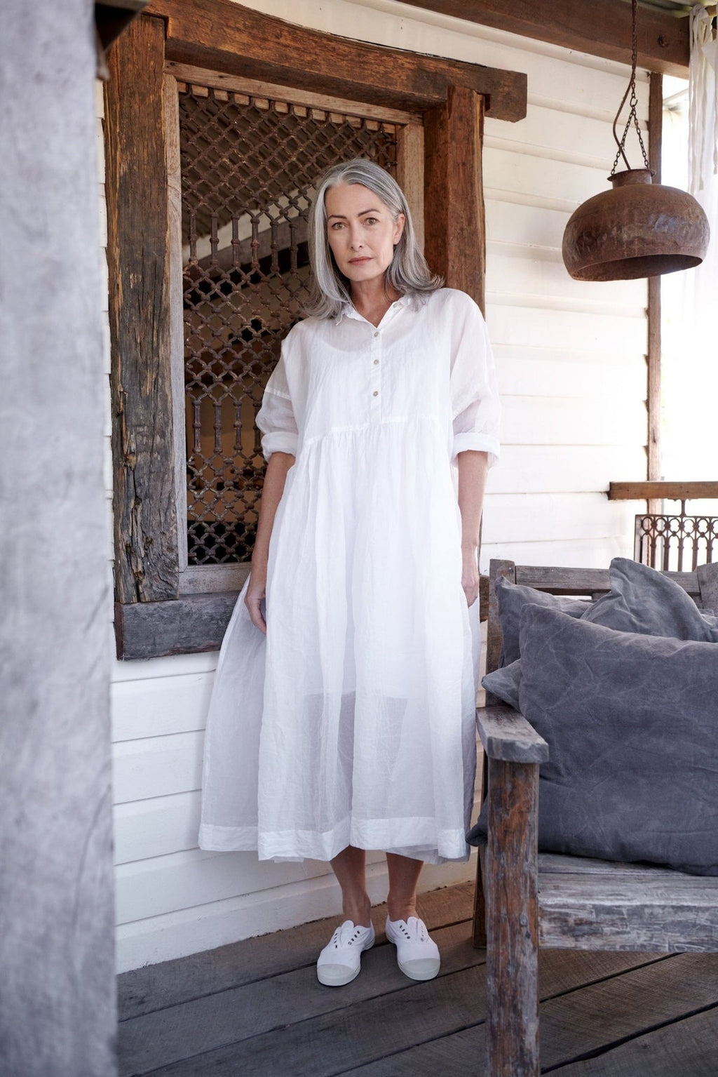 Edith Cotton Organdy Dress - One Size