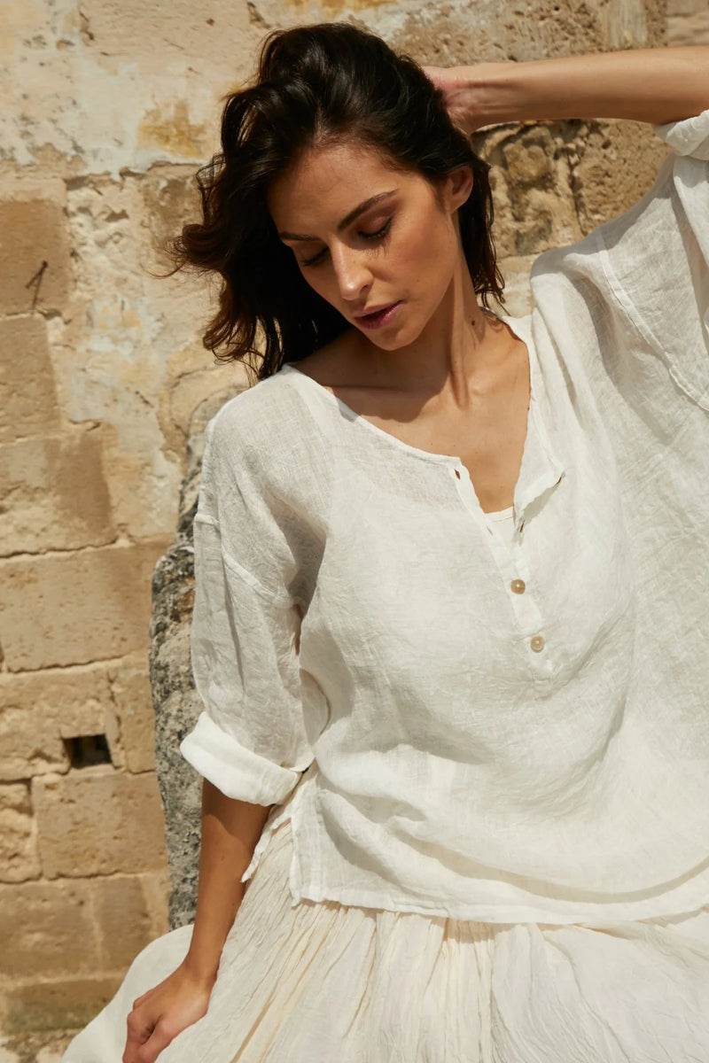 Hadley Top - Gauze Linen